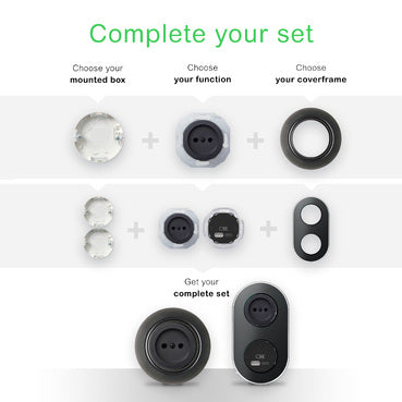 RENOVA Frame 1x round, black