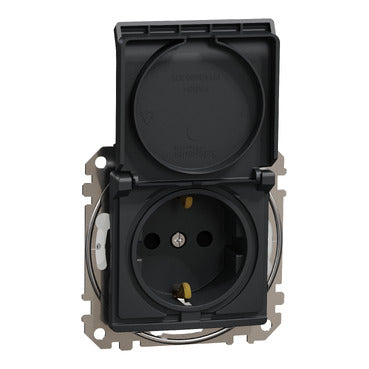 Europesa IP44 süv. must, antratsiit SEDNA