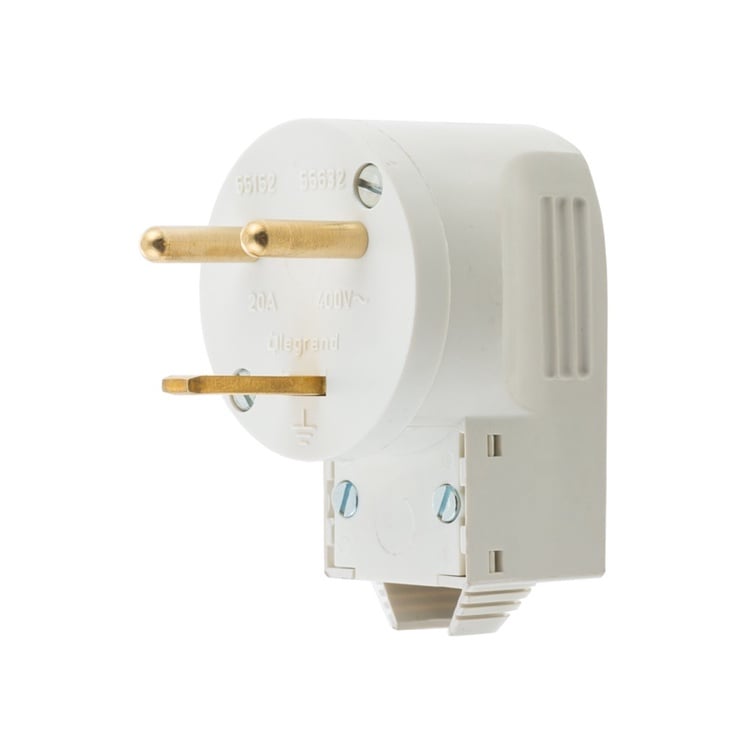 Pliidipistik 2P+E 20A elevandiluu nurgaga