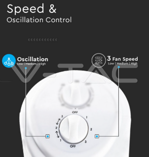 Tornventilaator 45W valge põrandale