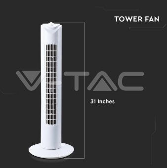 Tornventilaator 45W valge põrandale