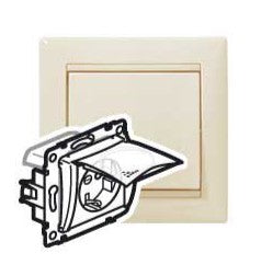 Valena pistikupesa IP44 kaanega beež