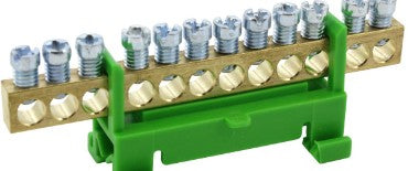Maanduslatt avatud 12 osa 16 mm² 60 A roheline
