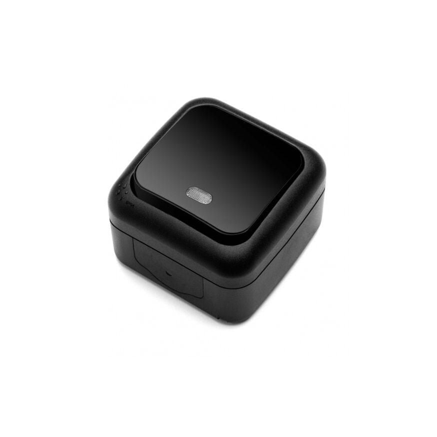 Lihtlüliti tulega pinnapealne IP54, must