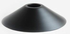 Lambikuppel plastik, must