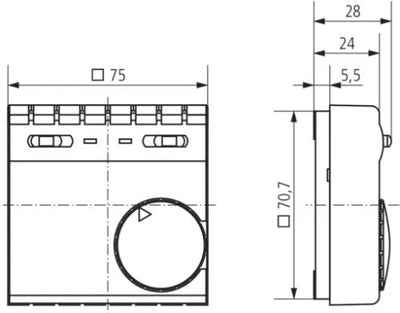 Termostaat pinnapealne, õhk
