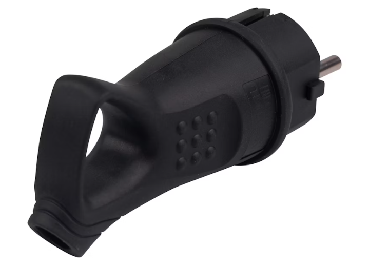 Pistik (tõmmatav) must (kumm) IP44 16A