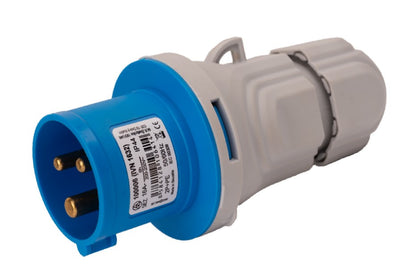 Pistik 16A 3P IP44 sinine/hall