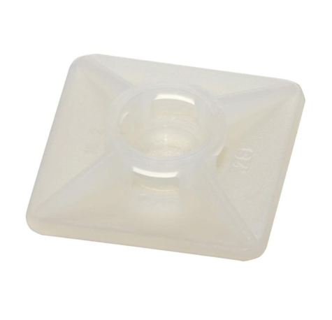 Kaablisideme alus kleeps valge 26x26x4,5mm