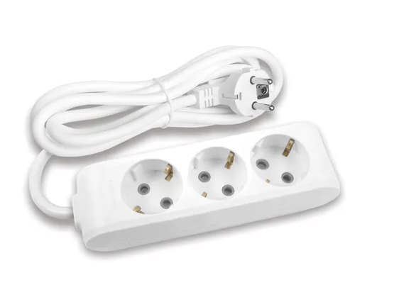 Pikendusjuhe 5m 3pesa IP20 valge