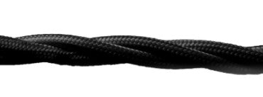 Kangasjuhe keerutatud 3x1,5 must