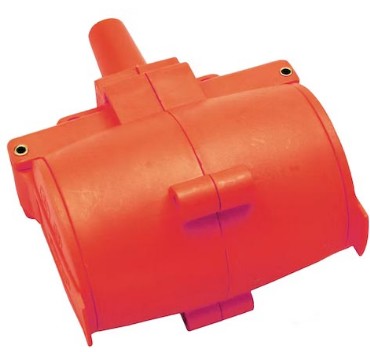 Jätkupesa 2-ne maandusega 16A punane IP44