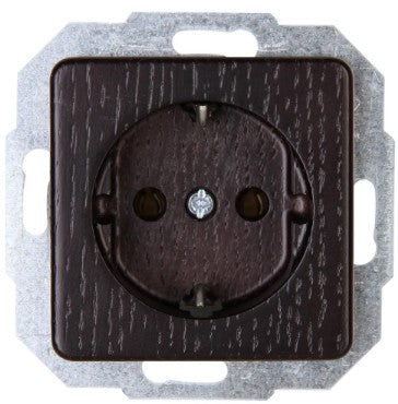 Pistikupesa puidust, tumepruun