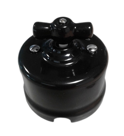 Pöördlüliti 2-ne must pinnapealne, ümmargune