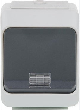 Impulsslülit tulega pp hall/must IP44