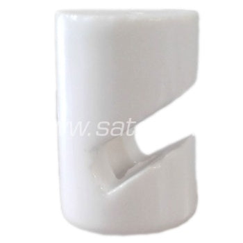 Juhtme konks valge keraamiline