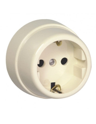 Pistikupesa maandusega, RETRO pinnapealne elevandiluu ümmargune