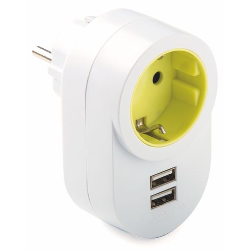 Harupesa 1-ne+2xUSB valge 16A