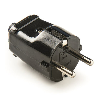 Pistik maandusega must 16A 4,8mm 250V