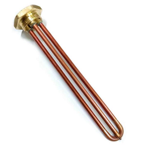 Boileri küttekeha keermega 11/4 2000W, sirge M6 keere