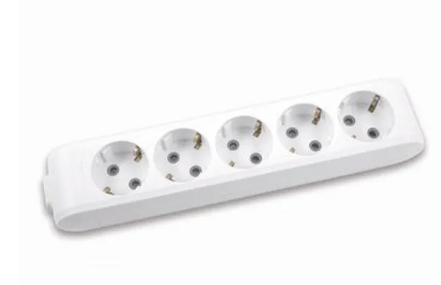 Pistikupesa m-ga 5-ne pinnapealne riputuskonksuga valge