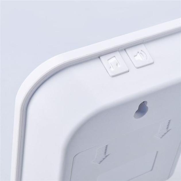 Uksekell juhtmevaba/patareiga, valgussignaaliga, 200m, valge Misc