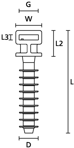 Kaablisideme kinniti kruvi must