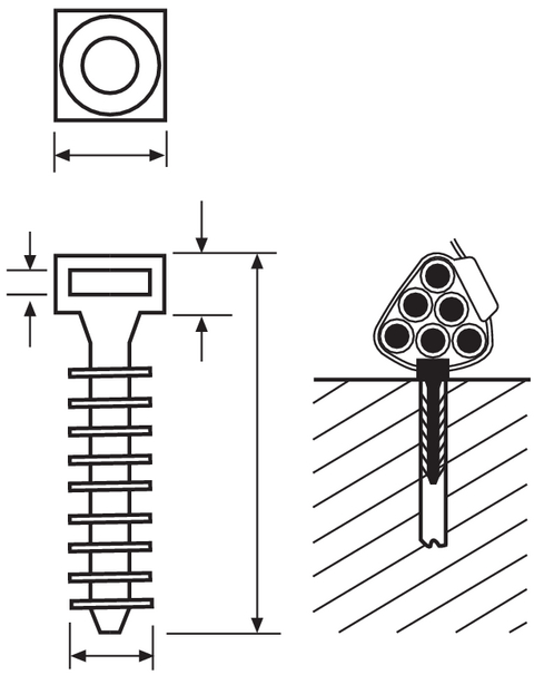 Kaablisideme kinniti kruvi must