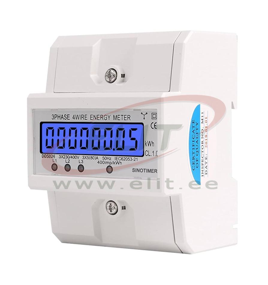 Moodularvesti 3F 80A 230/400VAC LCD ekraan -20...55*C TS35