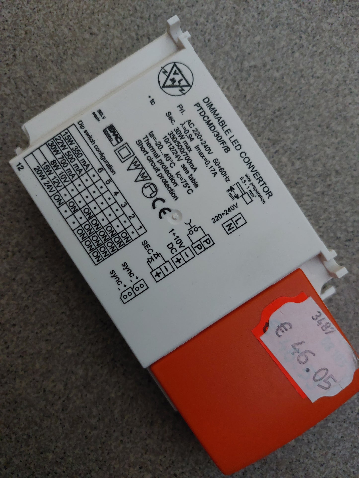 Toiteplokk LED dimmitav 230V 0,17A