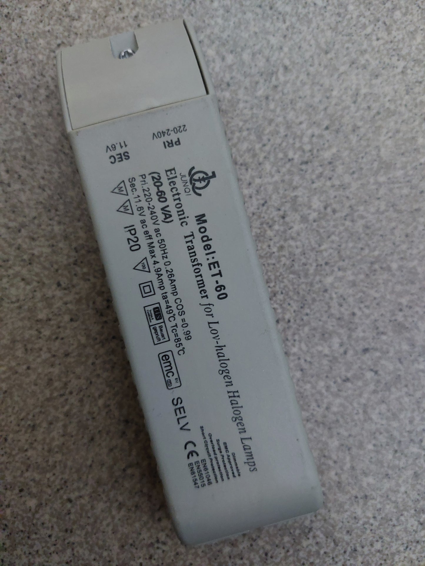 Toiteplokk halogeen ET-60 pri 220-240V 11,6V