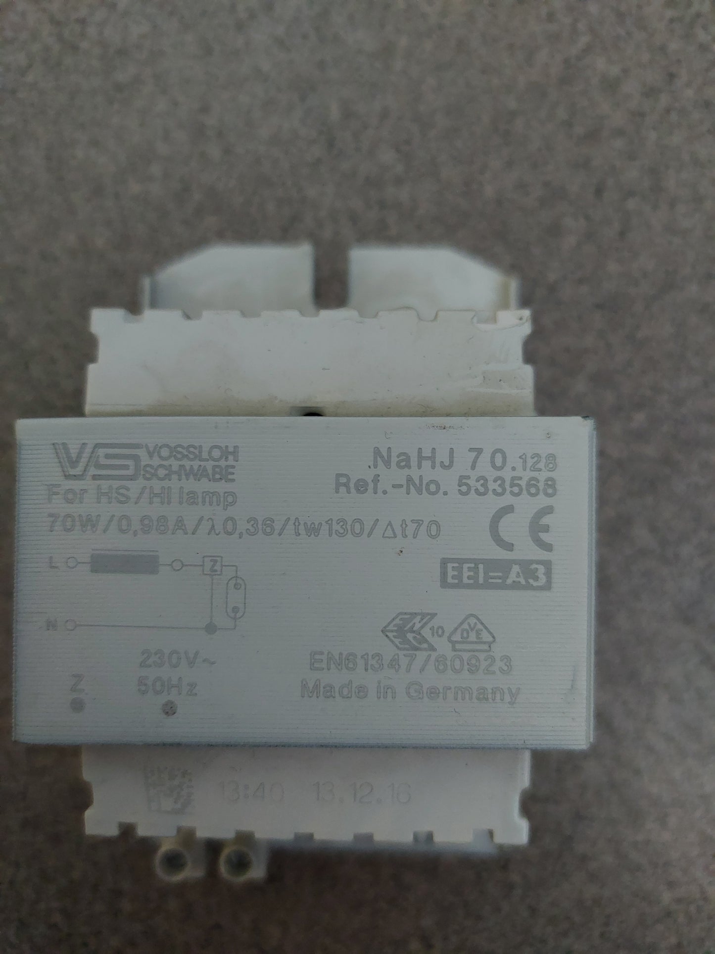 Toiteplokk Na lampidele 70W 0,98A