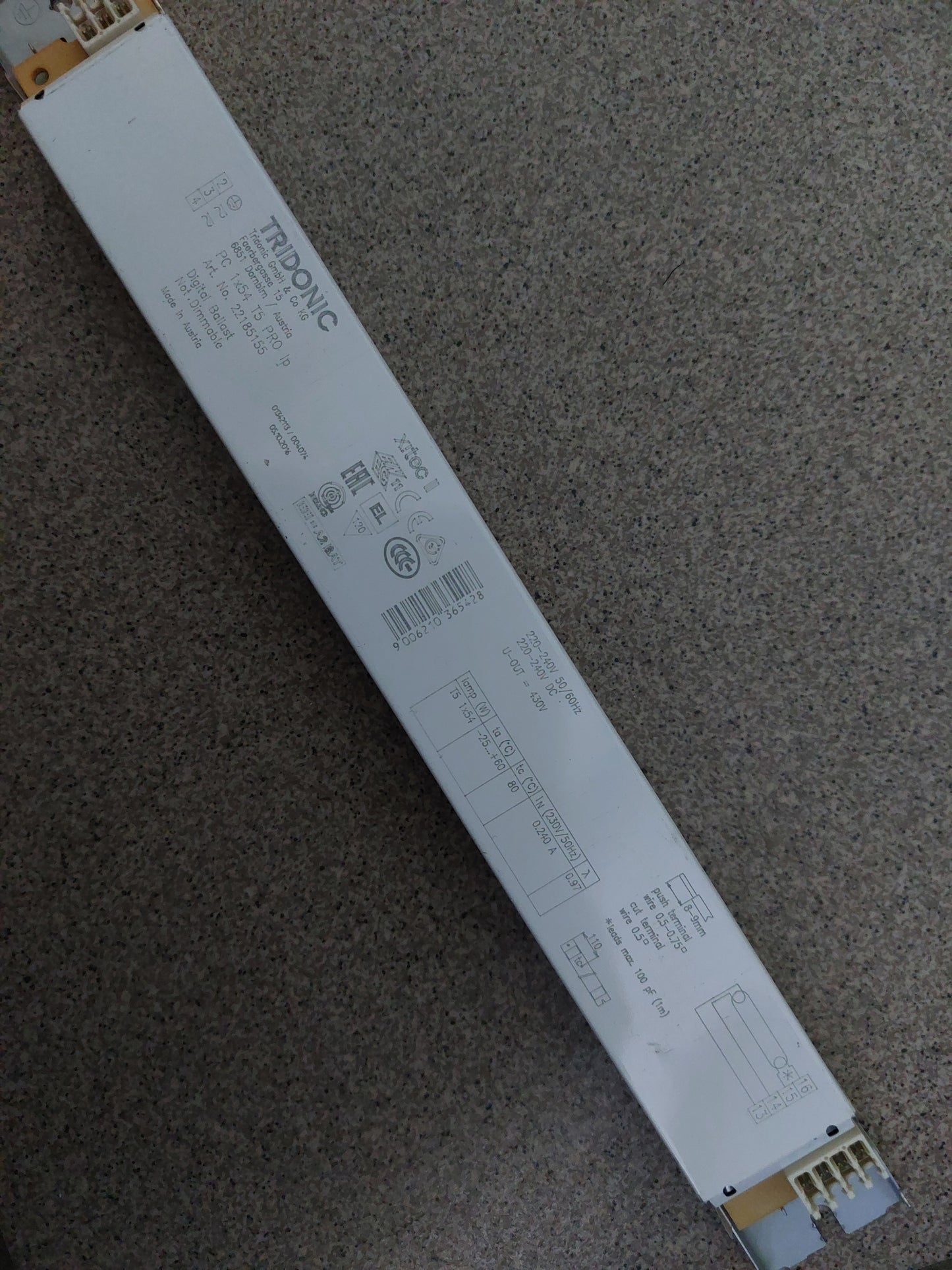 Elektrooniline liiteseade Tridonic PC 1/54 T5 PRO lp, 1×54 W T5