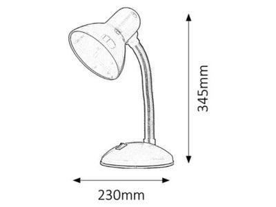 Laualamp, E27, 40W, IP20, Must, DYLAN