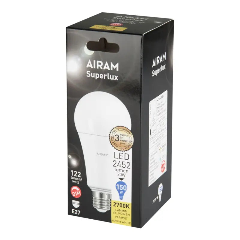 LED lamp E27 20W 2452lm 827 DIM