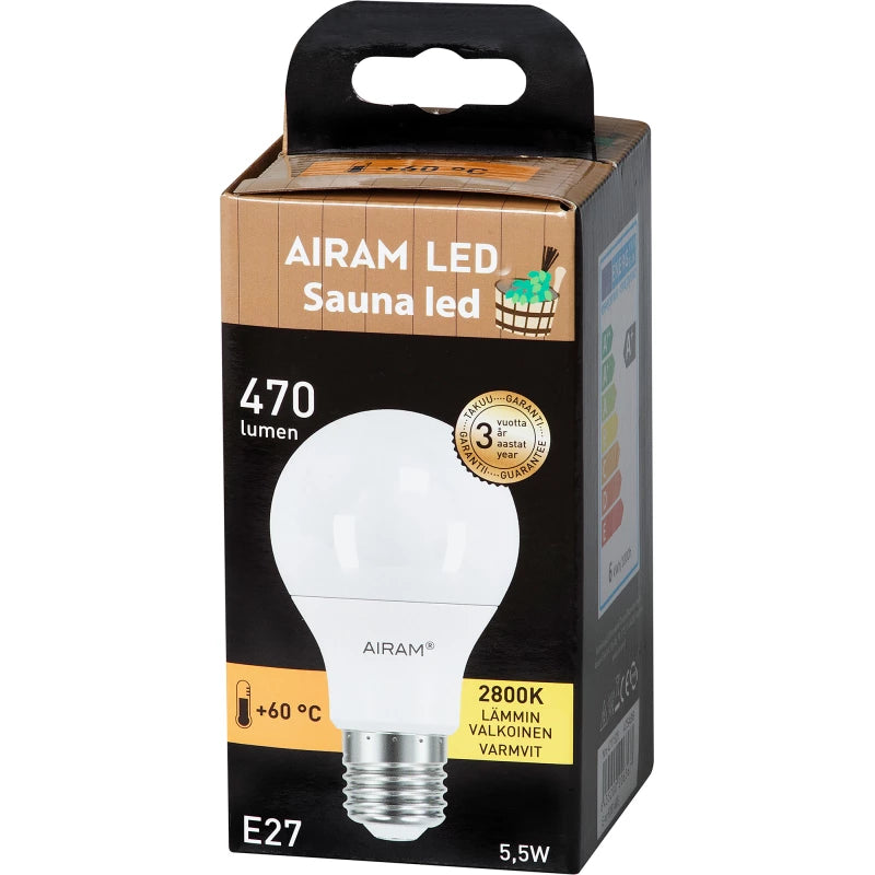 LED lamp E27 A61 5.5W 470 lm 2800K saunalamp