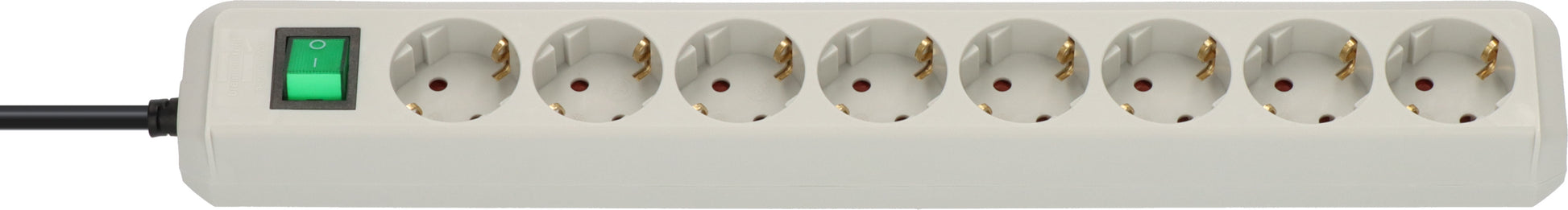 Pikendusjuhe 8 pesaga lülitiga 3 m H05VV-F 3G1,5 mm² IP20 helehall