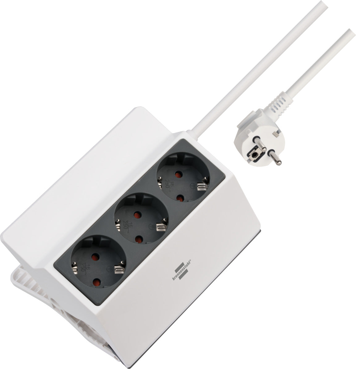 Pikendusjuhe 3 pesaga kinnitatav 3 m H05VV-F 3G1,5 mm² IP20 valge/antratsiit