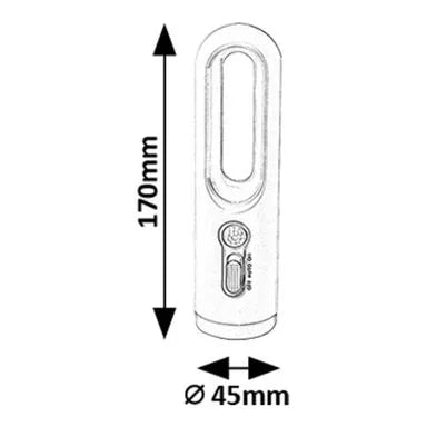 Taskulamp LED 0,8W 3000/7000K 3,7V laetav sensoriga valge