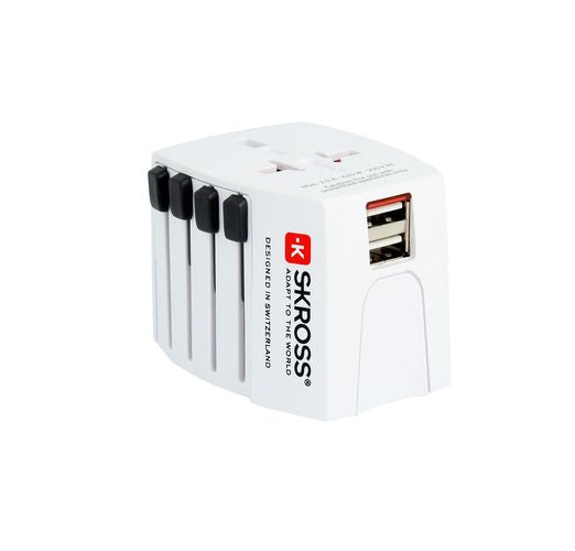 Reisiadapter MUV 2×USB 100–250V 2,5A 12W