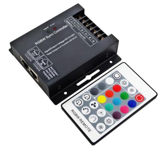 LED kontroller RGBW 12–24V 4×4A RF puldiga