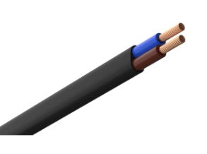 Paindkaabel 2x0,75 mm² lapik must