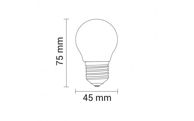 LED lamp E27 G45 2W 250 lm 2700K