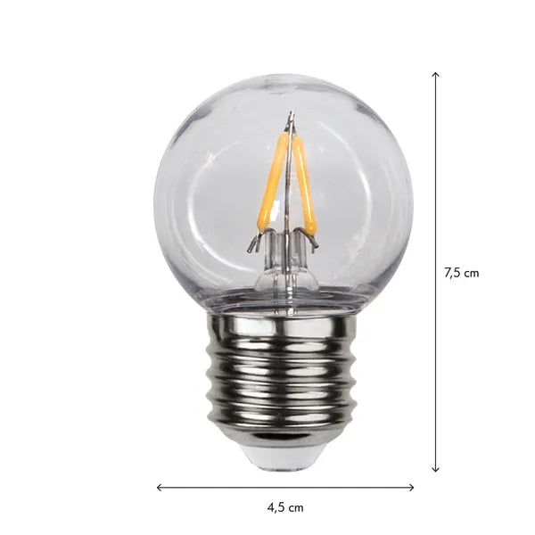 LED lamp E27 G45 1W 70 lm 2200K PLAST