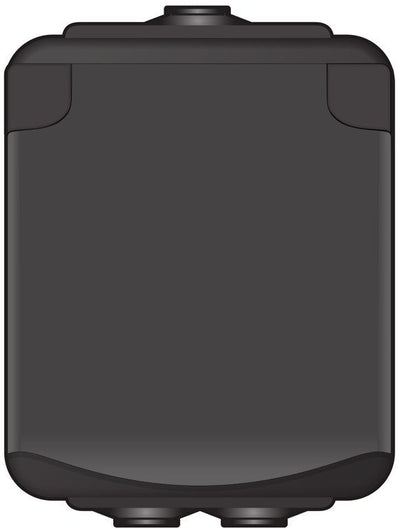 Pistikupesa pinnapealne, must, IP44, NORWESCO