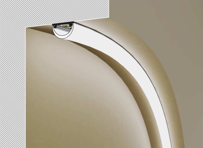 Painutatav LED-profiil TOPMET ARC12, anodeeritud alumiinium, 2 m