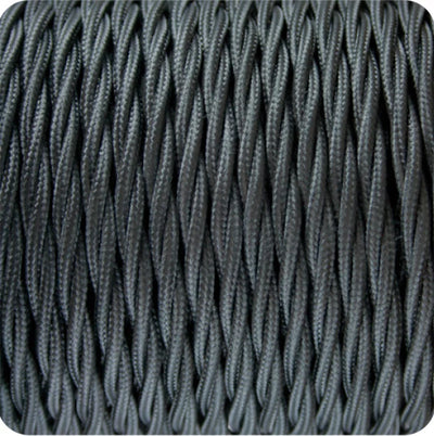 auduma apvalka vads keerutatud 2x1,5 mm² pelēks