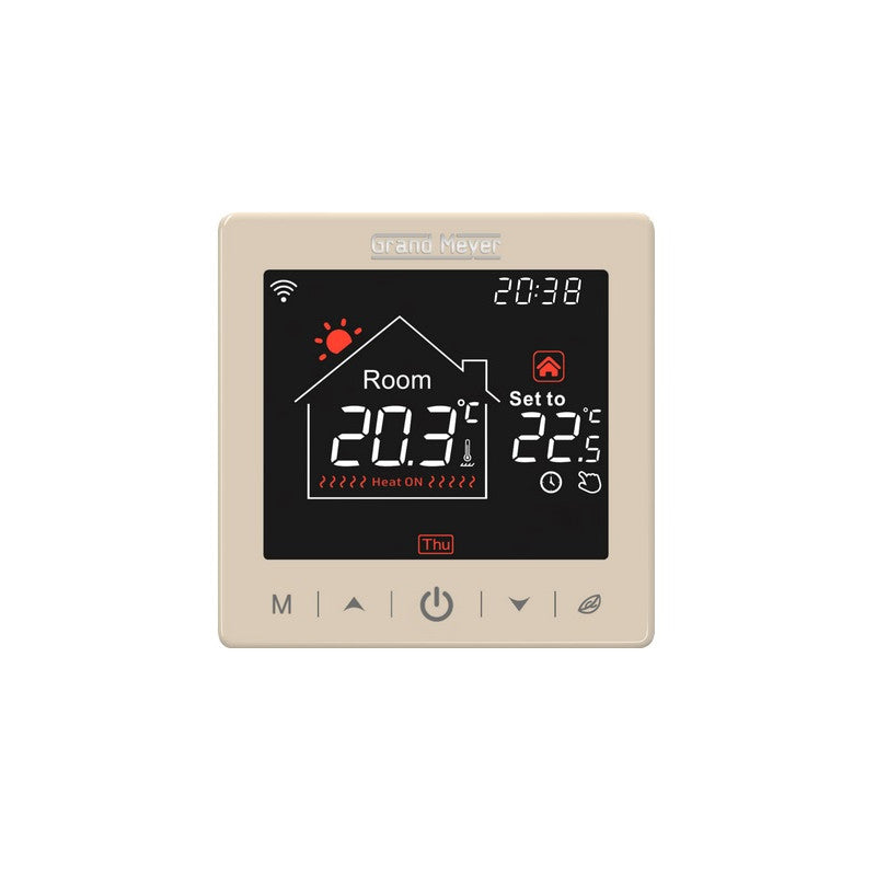 Põrandakütte termostaat WiFi 20A +5…+95 °C õhk/põrand süvistatav valge