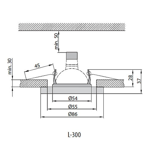 Ripplaevalgusti L-300 kroom Misc